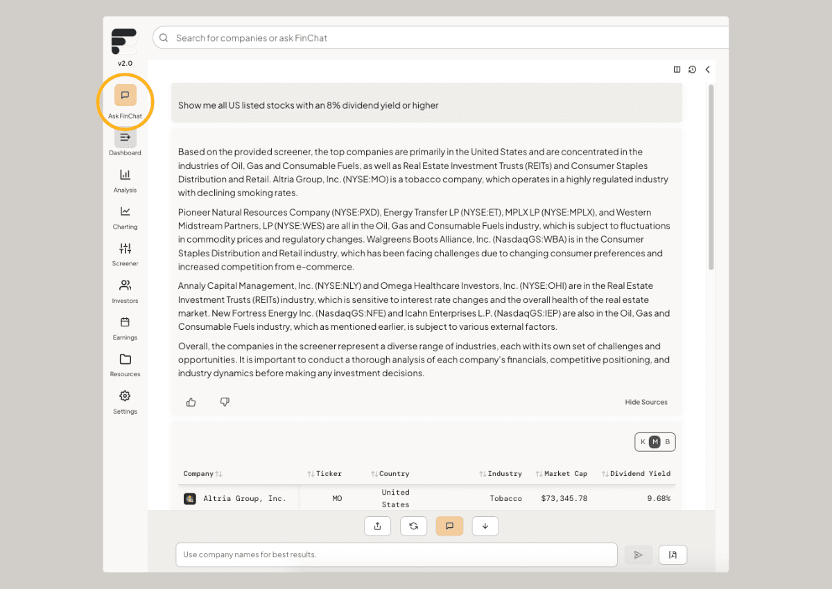 Stocks with an 8% dividend yield or higher