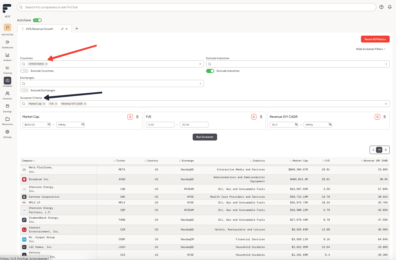 Companies that grew revenue by 25% over the last decade